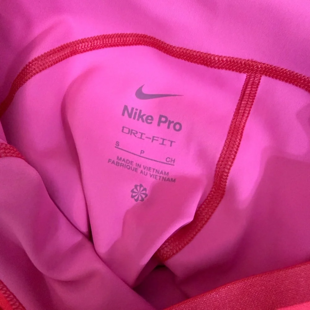 Nike Pro Pink and Red Dri-FIT Shorts - Picture 3 of 3